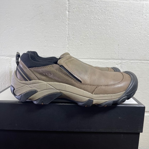 Keen Targhee 2 Soho 1025861 Brown Leather Hiking Shoes Slip On Men's Size 11 US